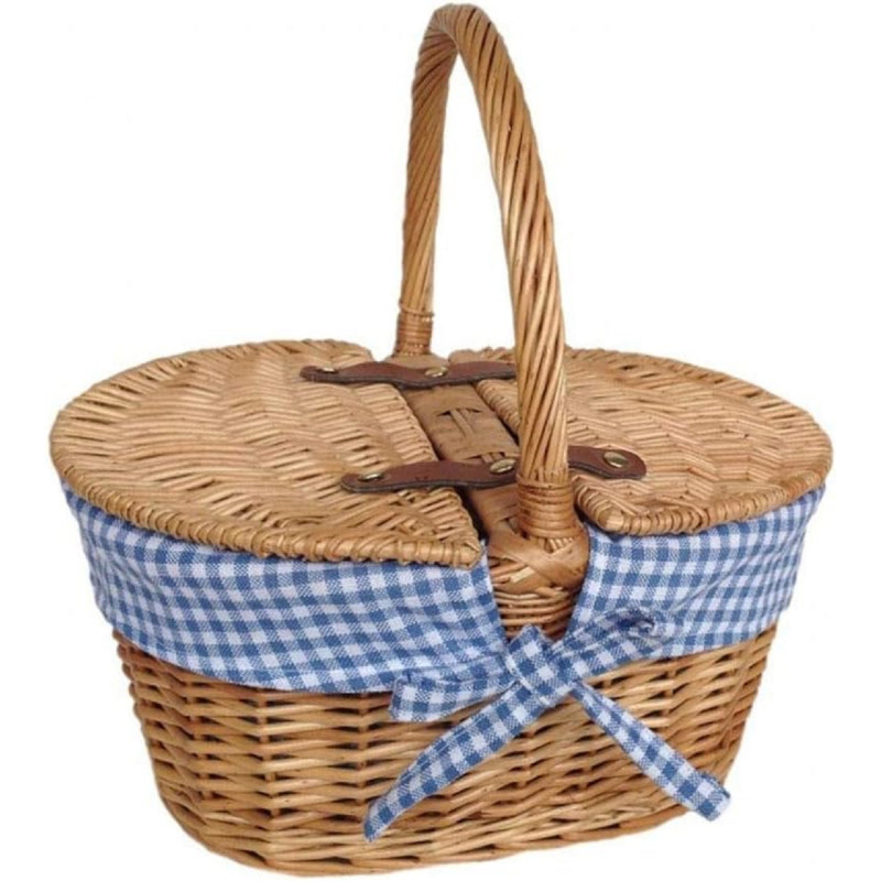 Red Hamper Child's Oval Lined Lidded Wicker Picnic Basket, Currently priced at £22.99